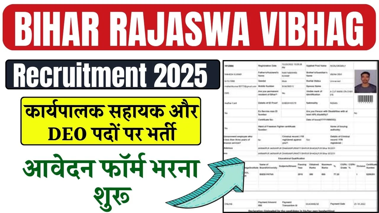 Bihar Rajaswa Vibhag Recruitment 2025